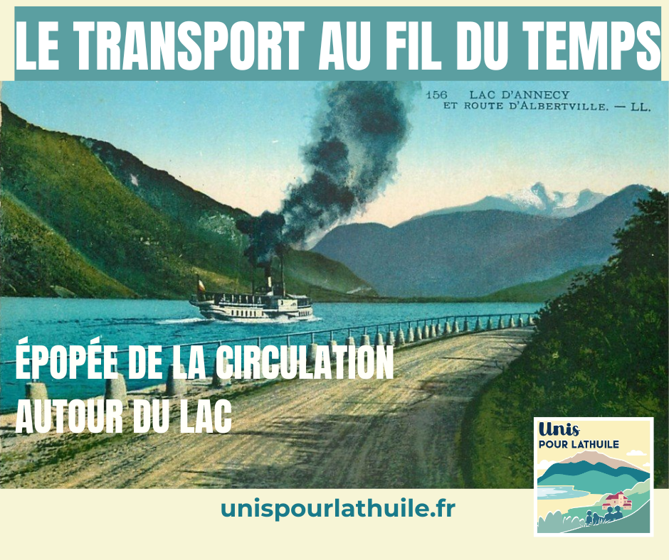 Le transport autour du lac d'Annecy au fil du temps